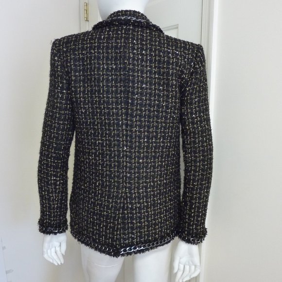 Alice + Olivia Shan Chain-Trim Tweed Jacket - Picture 13 of 16